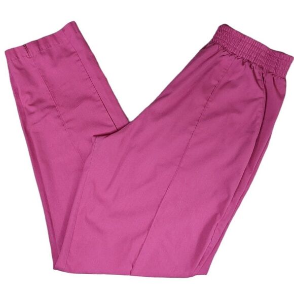 Women's Landau Pink Linen Tapered Pants, Size Medium - Picture 1 of 7